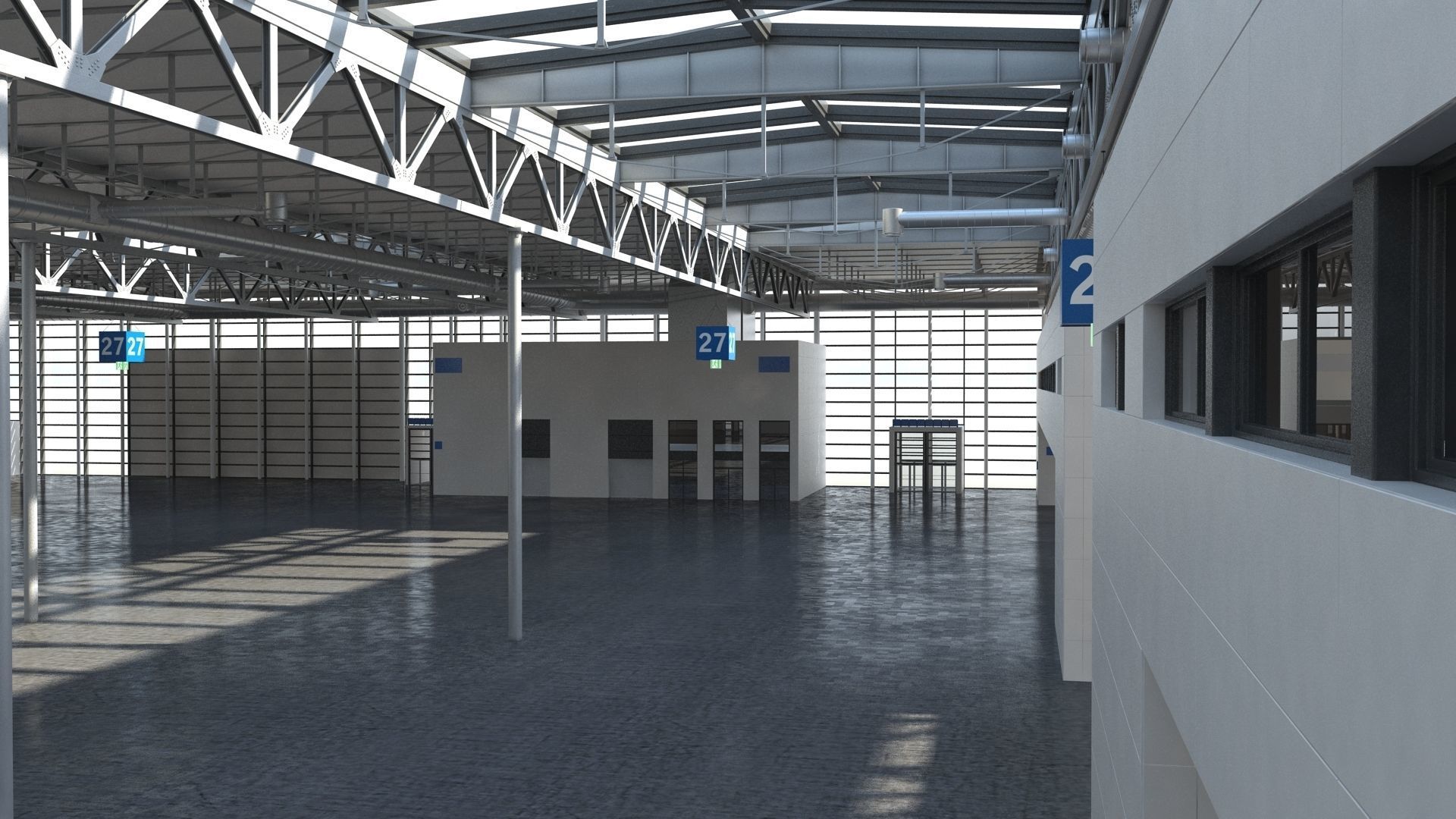 Exhibition Hall 3D model_6