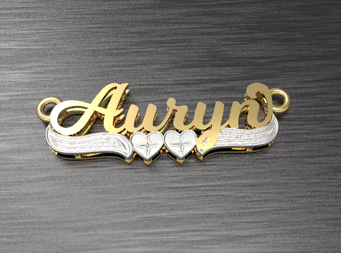 Auryn name plate 3D print model_0