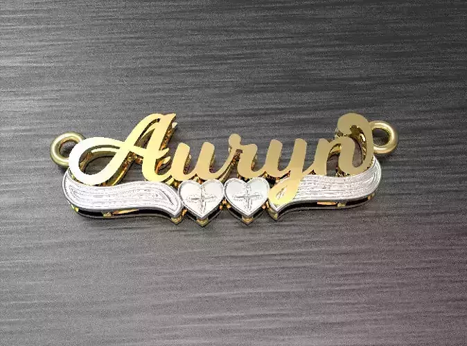 Auryn name plate 3D print model