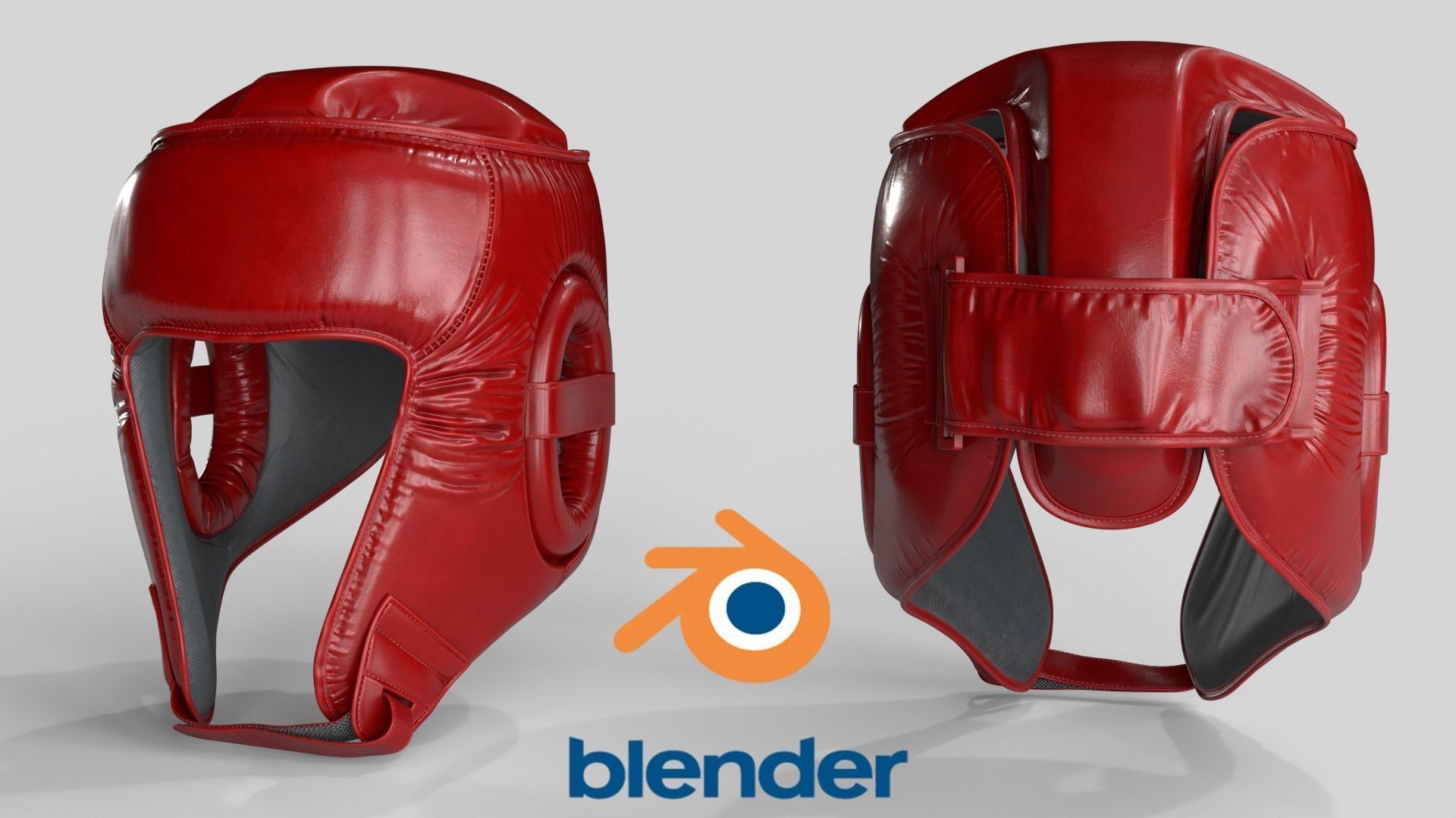 3D Boxing Gloves Head Guard Collection Low-poly 3D model_5