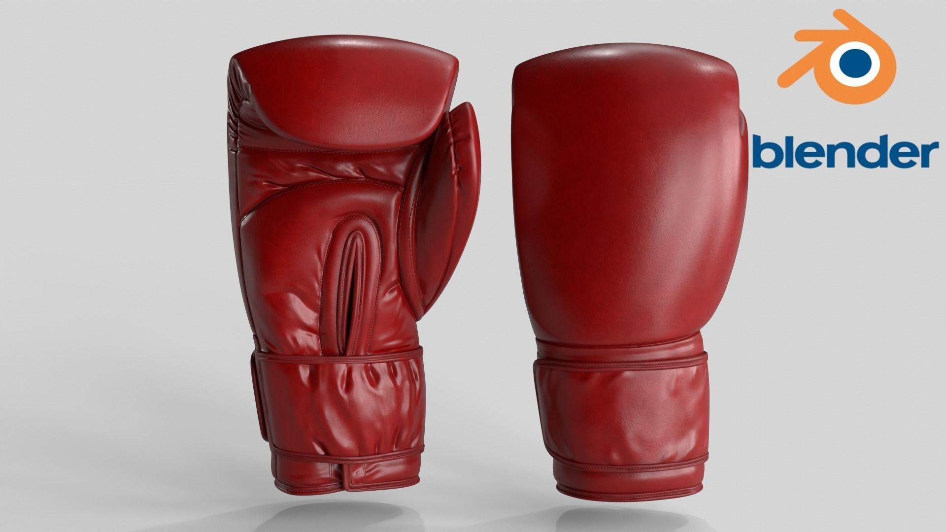 3D Boxing Gloves Head Guard Collection Low-poly 3D model_8