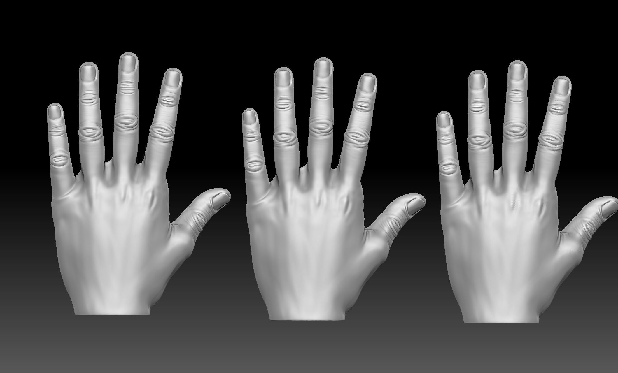 Man hands - ZTL - STL - OBJ - 3D print model_3