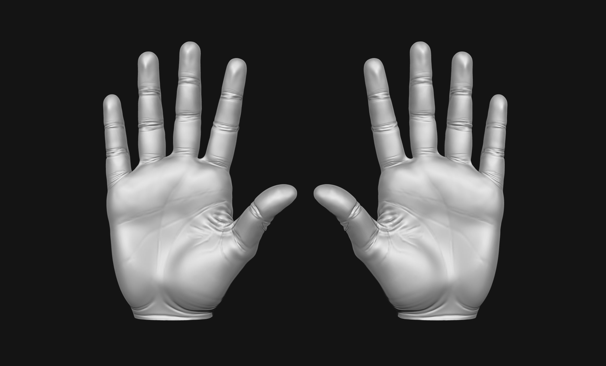 Man hands - ZTL - STL - OBJ - 3D print model_1
