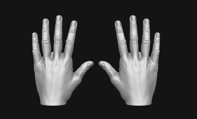 Man hands - ZTL - STL - OBJ - 3D print model