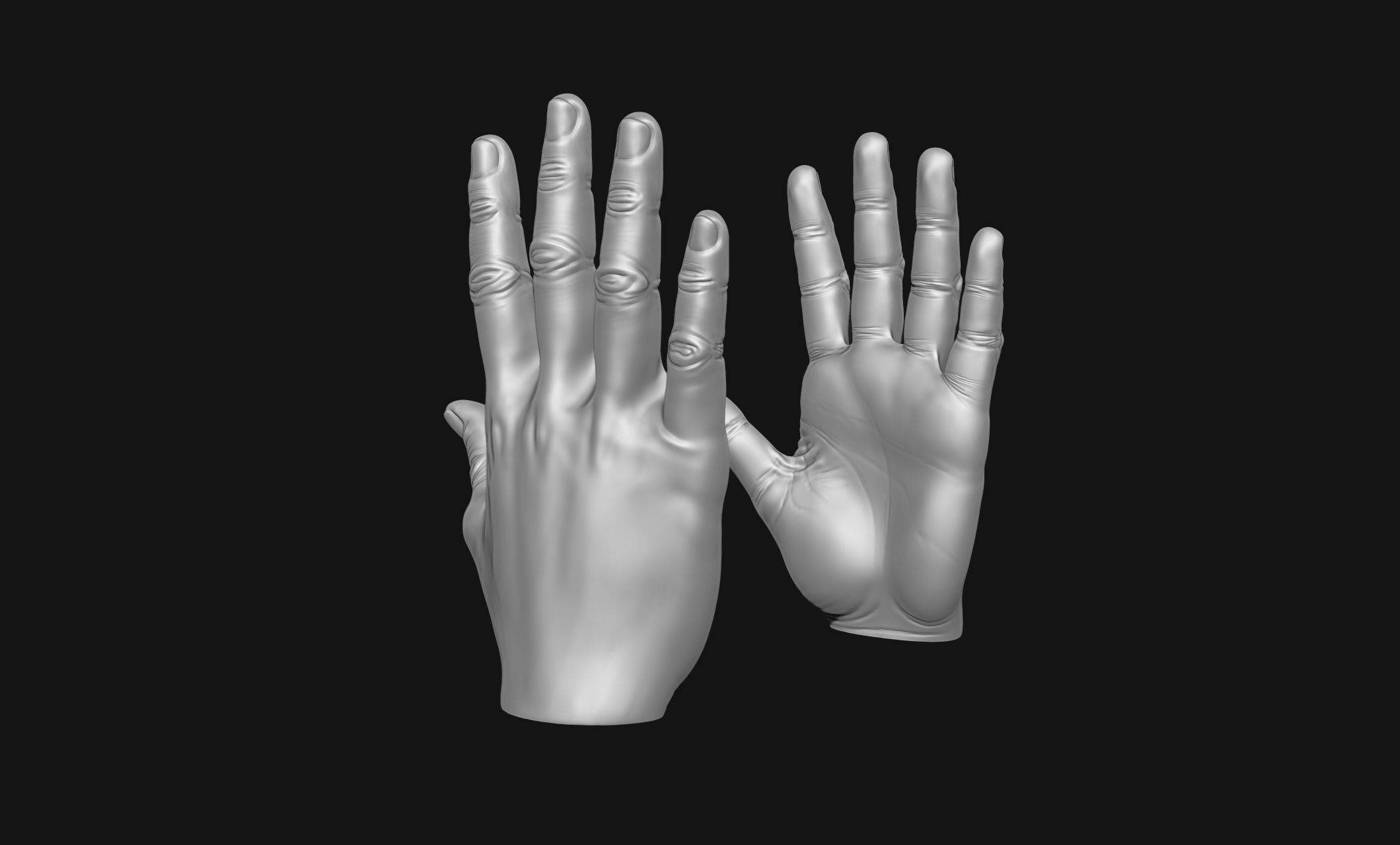 Man hands - ZTL - STL - OBJ - 3D print model_7
