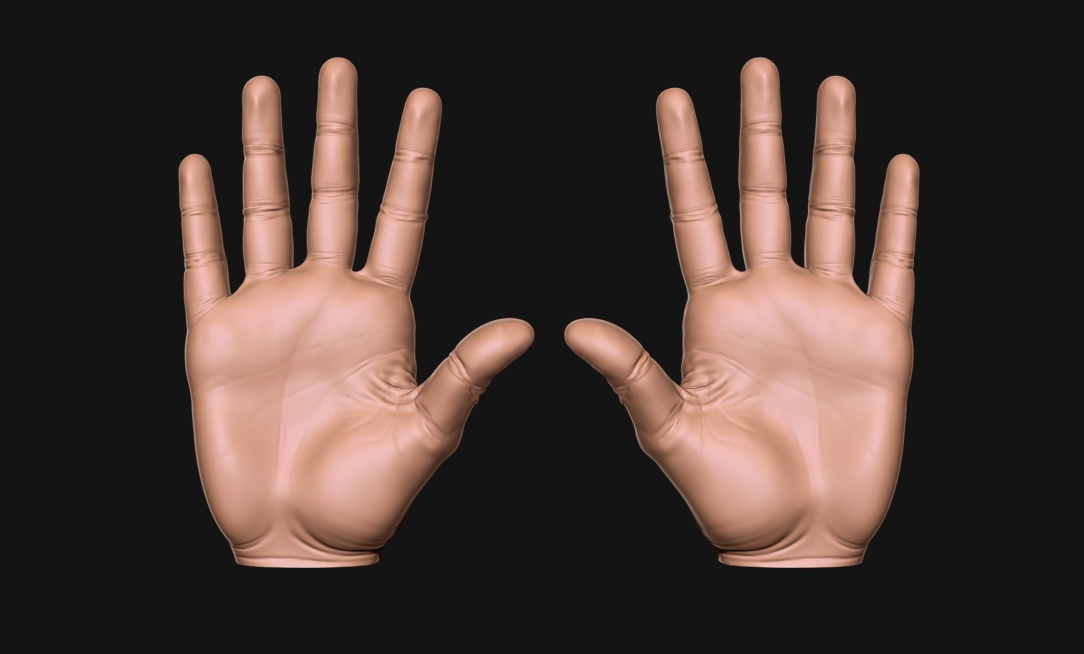 Man hands - ZTL - STL - OBJ - 3D print model_10