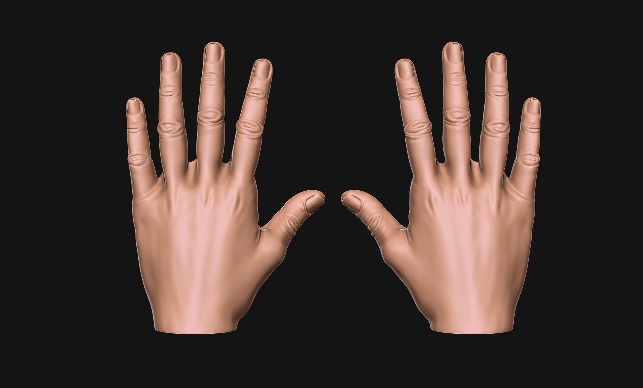 Man hands - ZTL - STL - OBJ - 3D print model_9