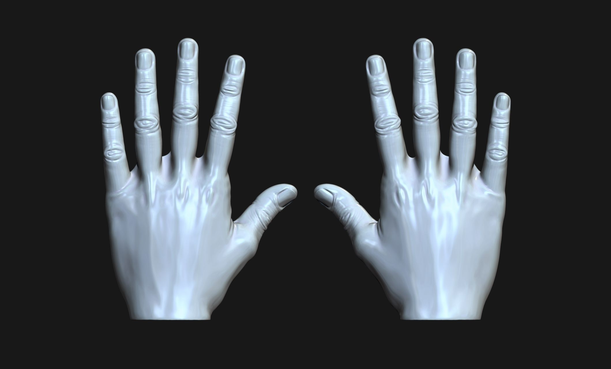 Man hands - ZTL - STL - OBJ - 3D print model_18