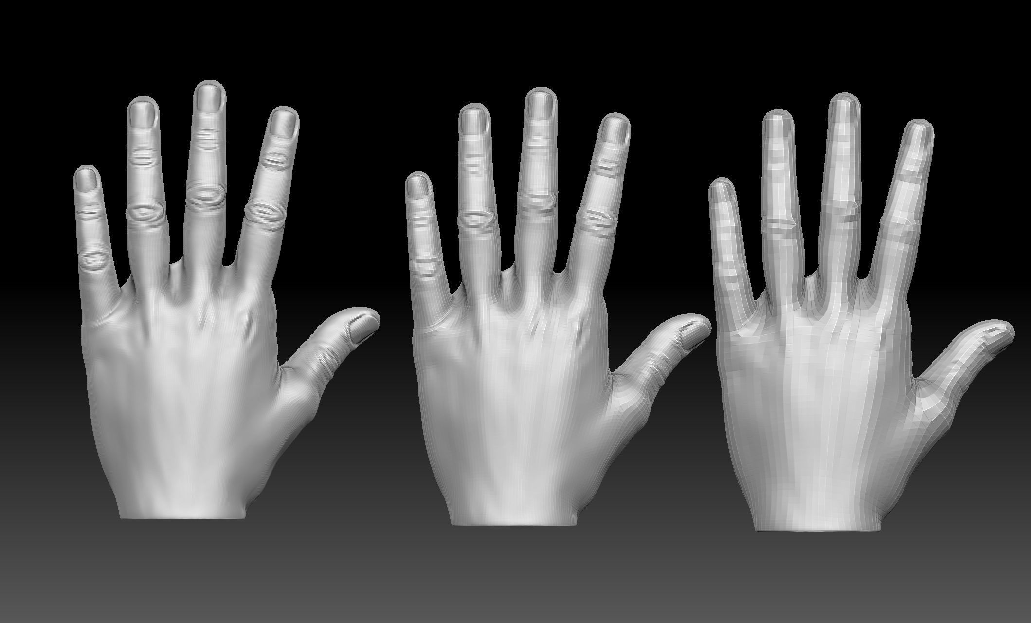 Man hands - ZTL - STL - OBJ - 3D print model_4