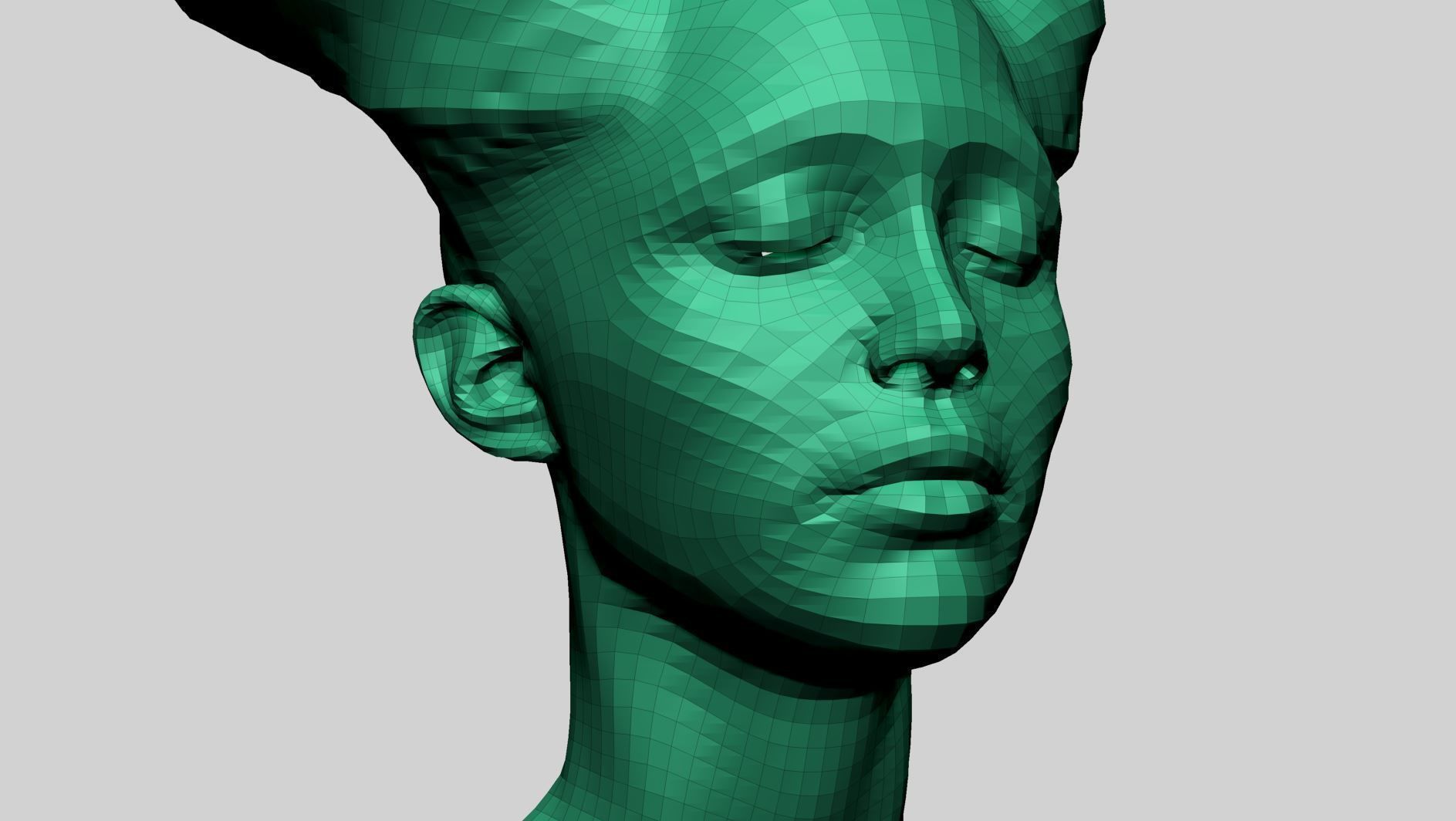 Fantasy Female Head A 3D model_14