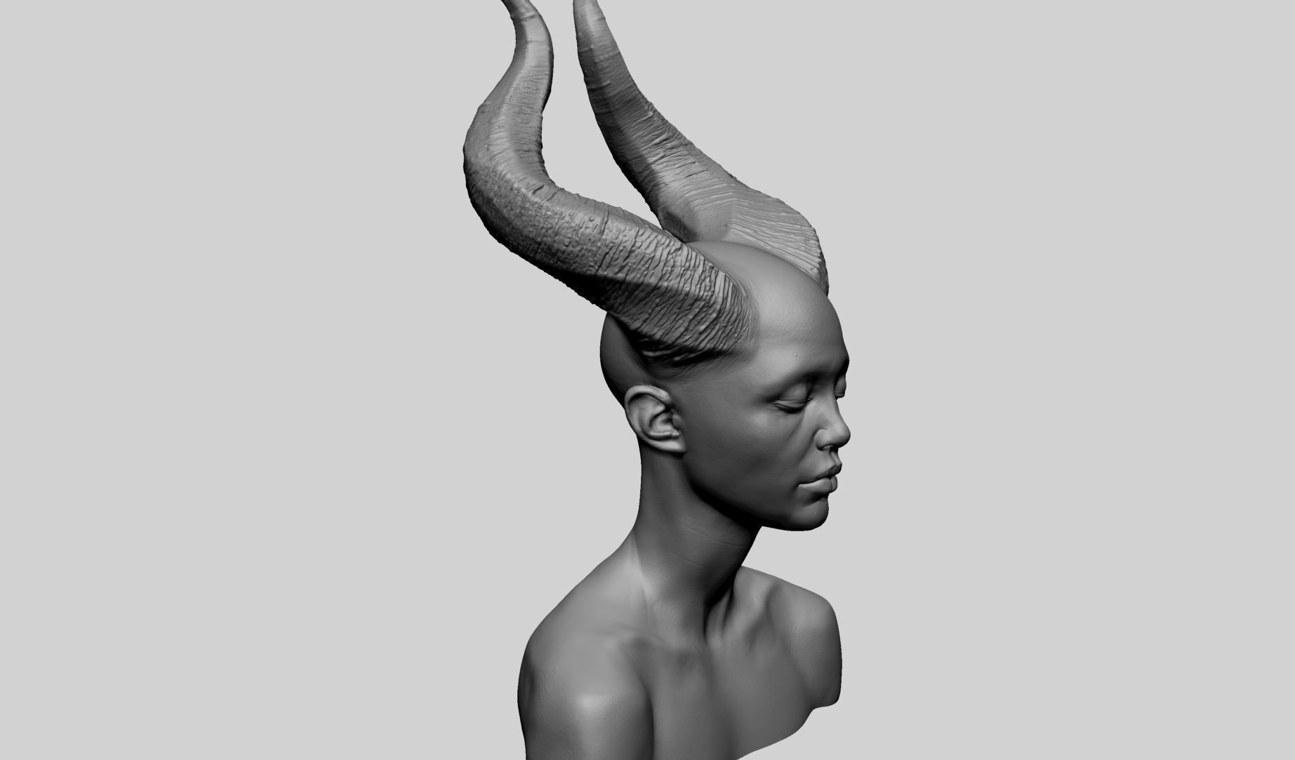 Fantasy Female Head A 3D model_1