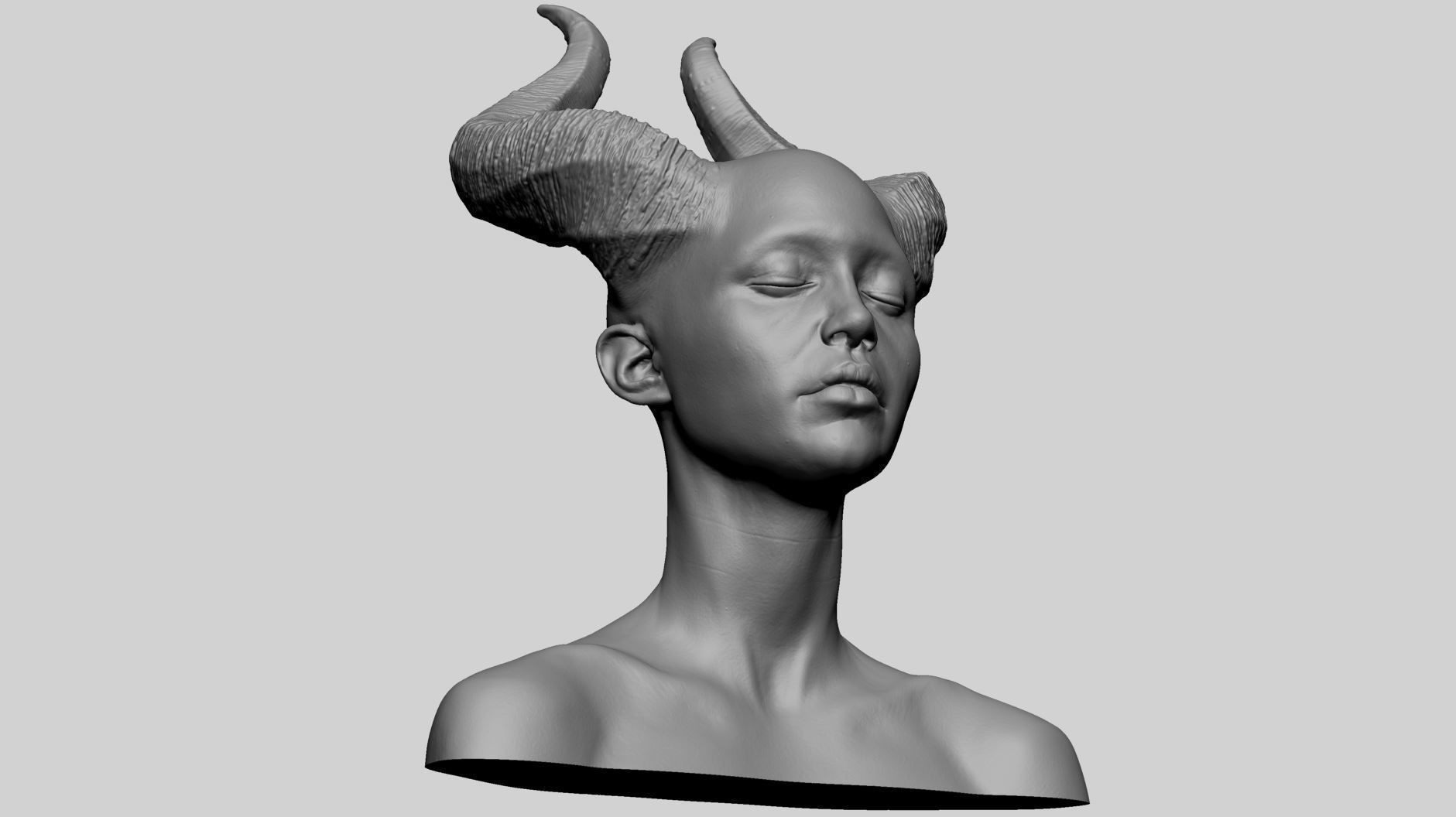 Fantasy Female Head A 3D model_10