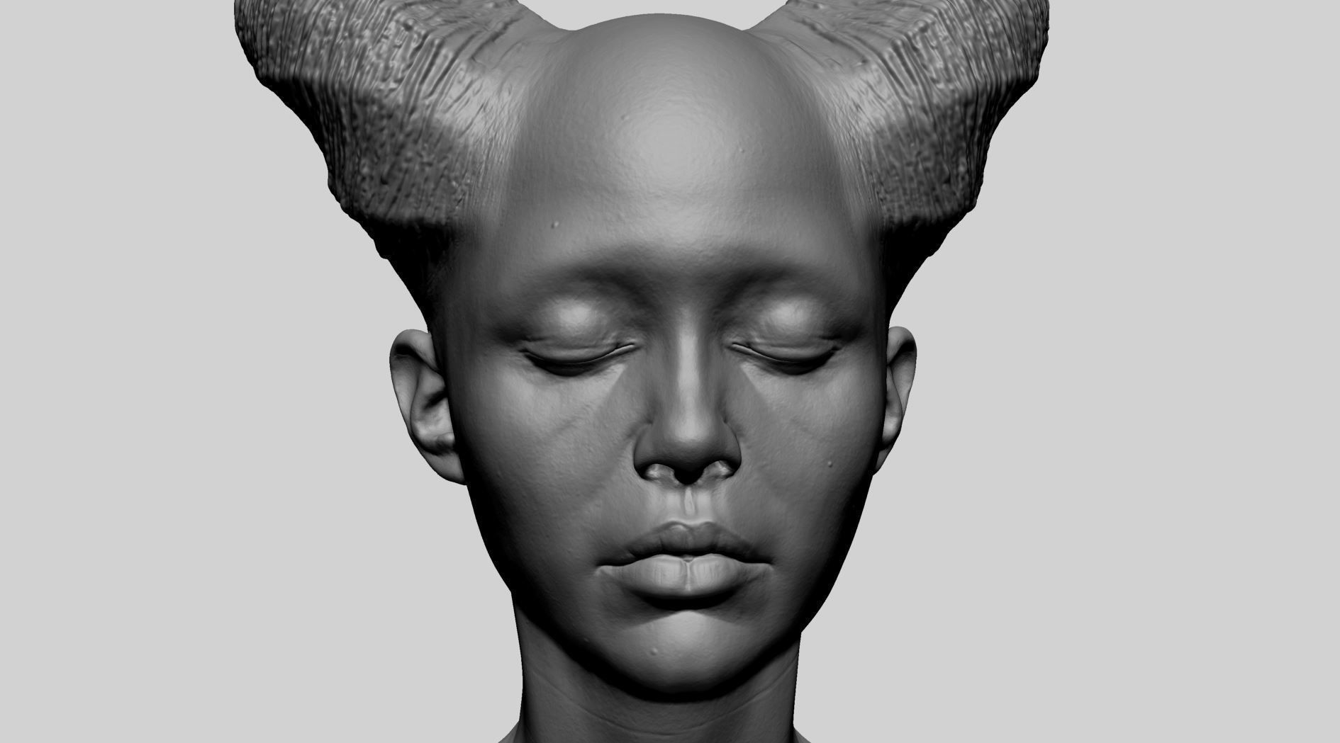 Fantasy Female Head A 3D model_8