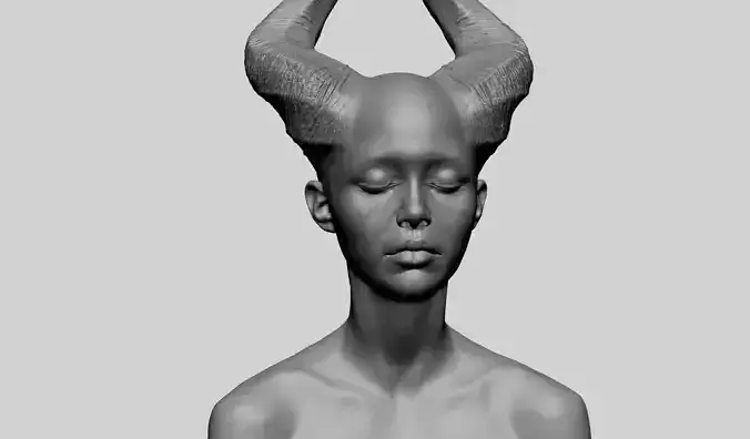 Fantasy Female Head A 3D model