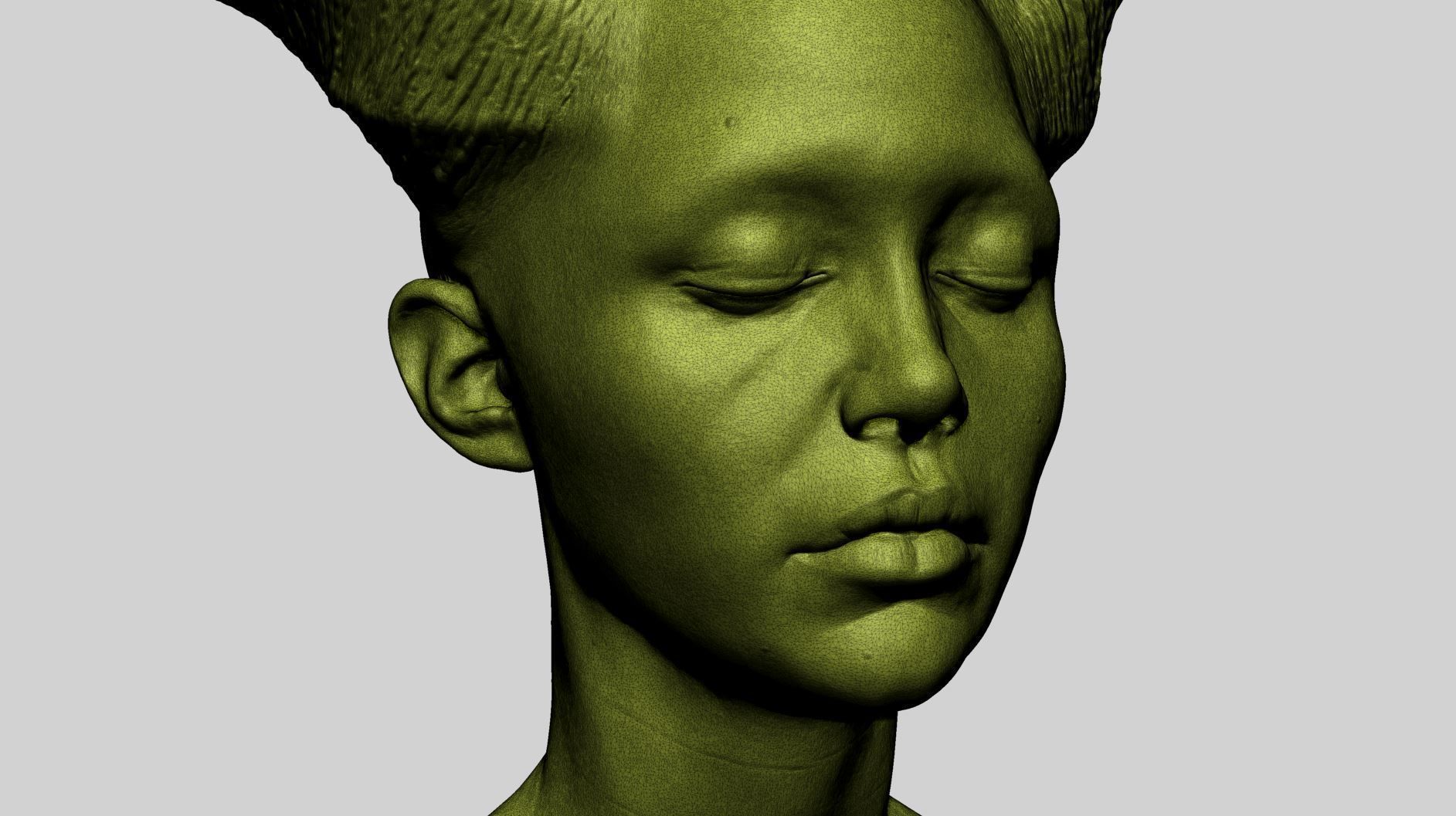 Fantasy Female Head A 3D model_15