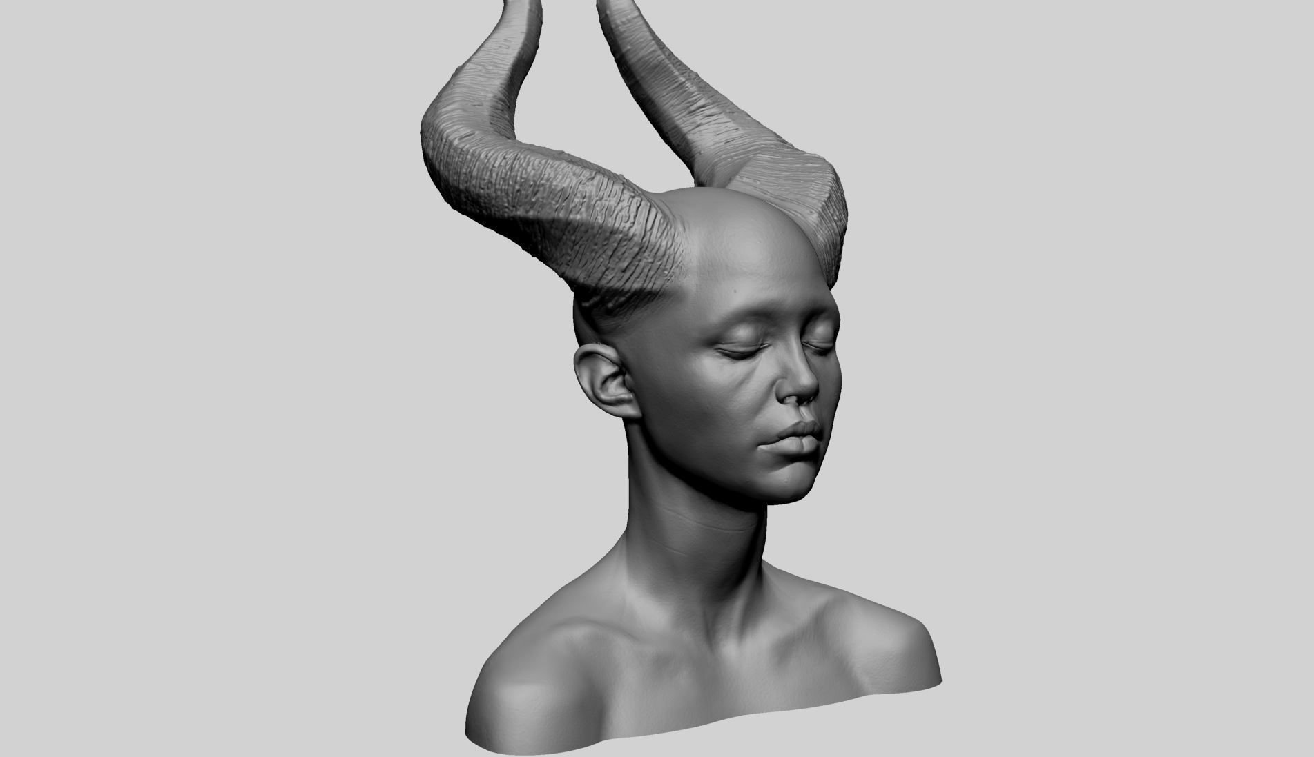 Fantasy Female Head A 3D model_11