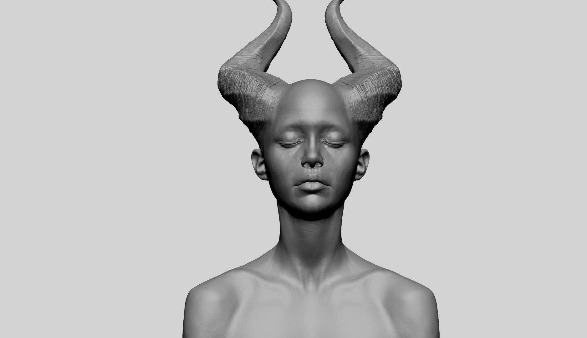 Fantasy Female Head A 3D model_7