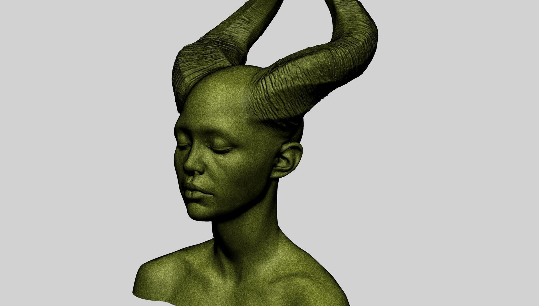 Fantasy Female Head A 3D model_16