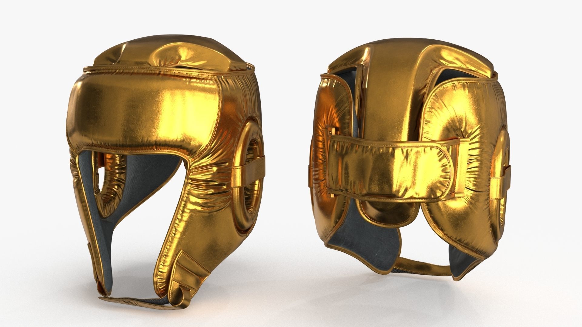 3D model Boxing Gloves Head Guard Collection Low-poly 3D model_2