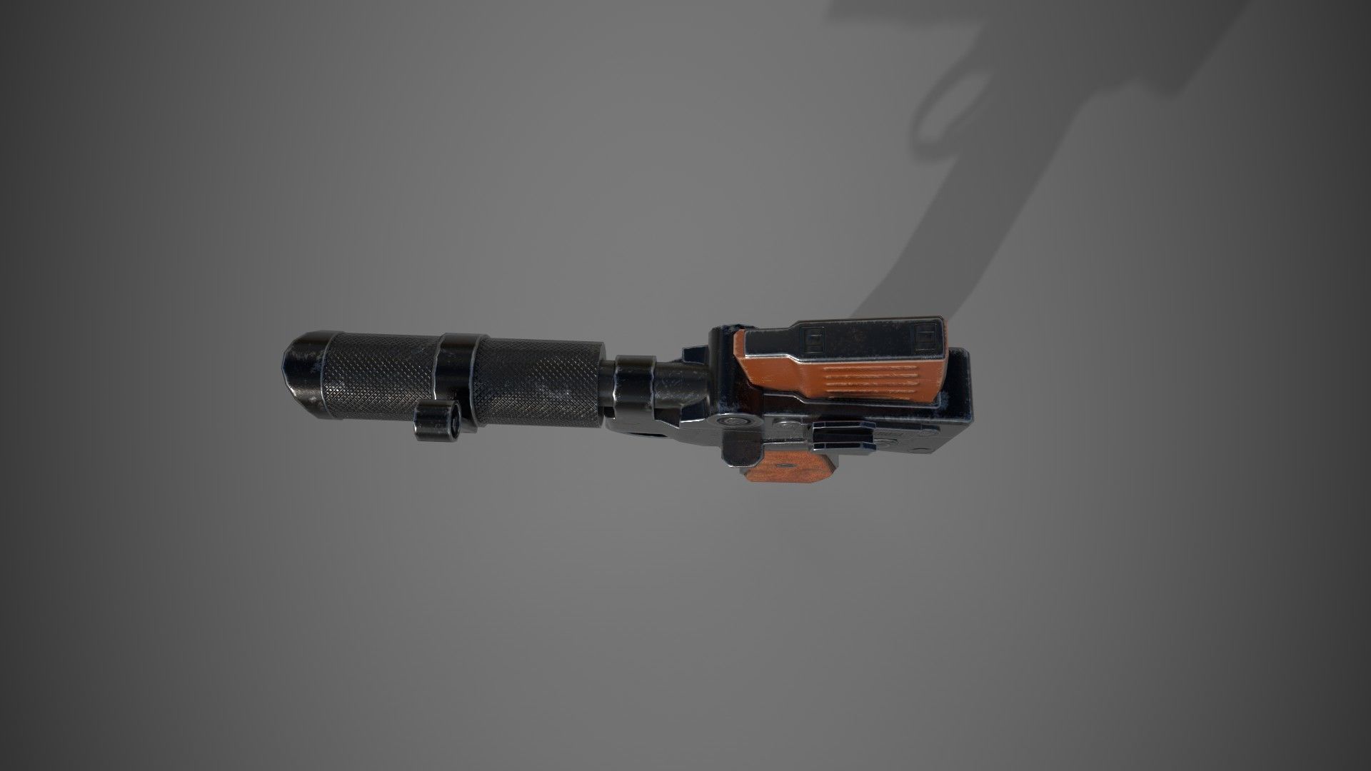 Pistol using a rifle ammo Low-poly 3D model_5