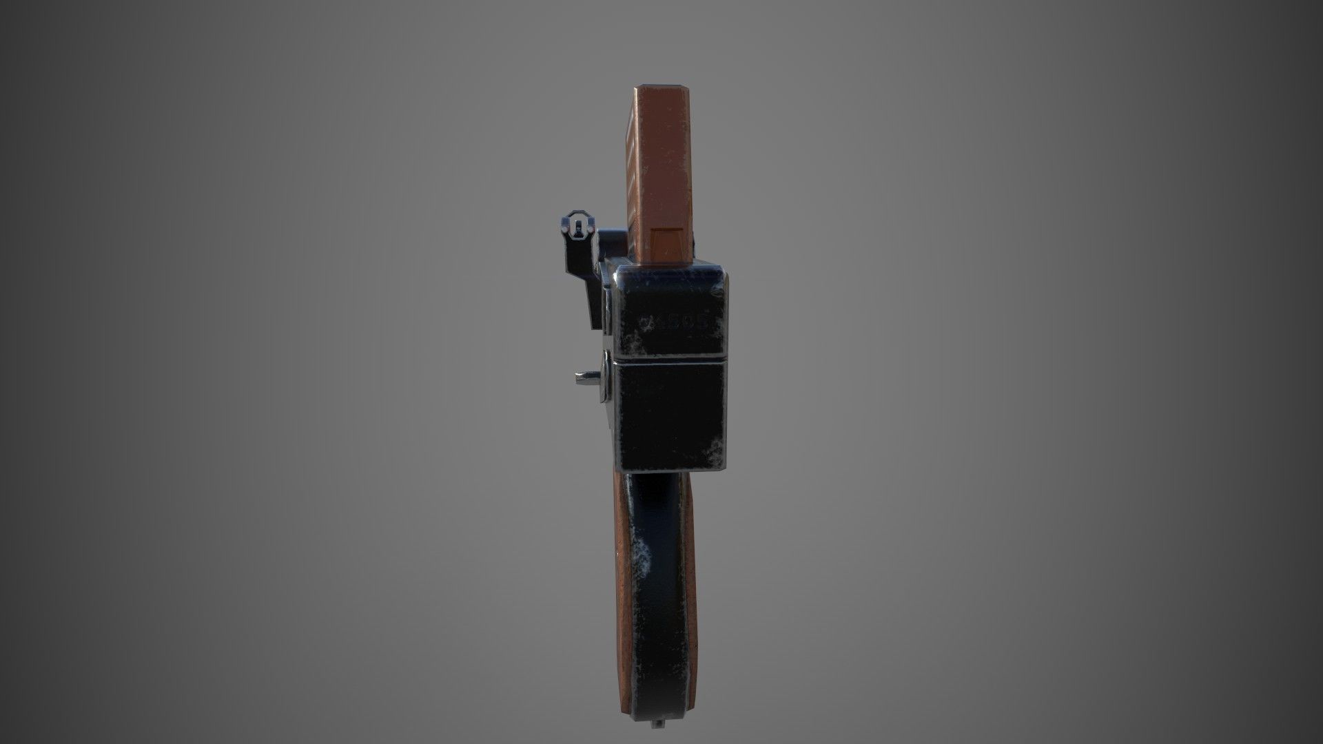 Pistol using a rifle ammo Low-poly 3D model_4