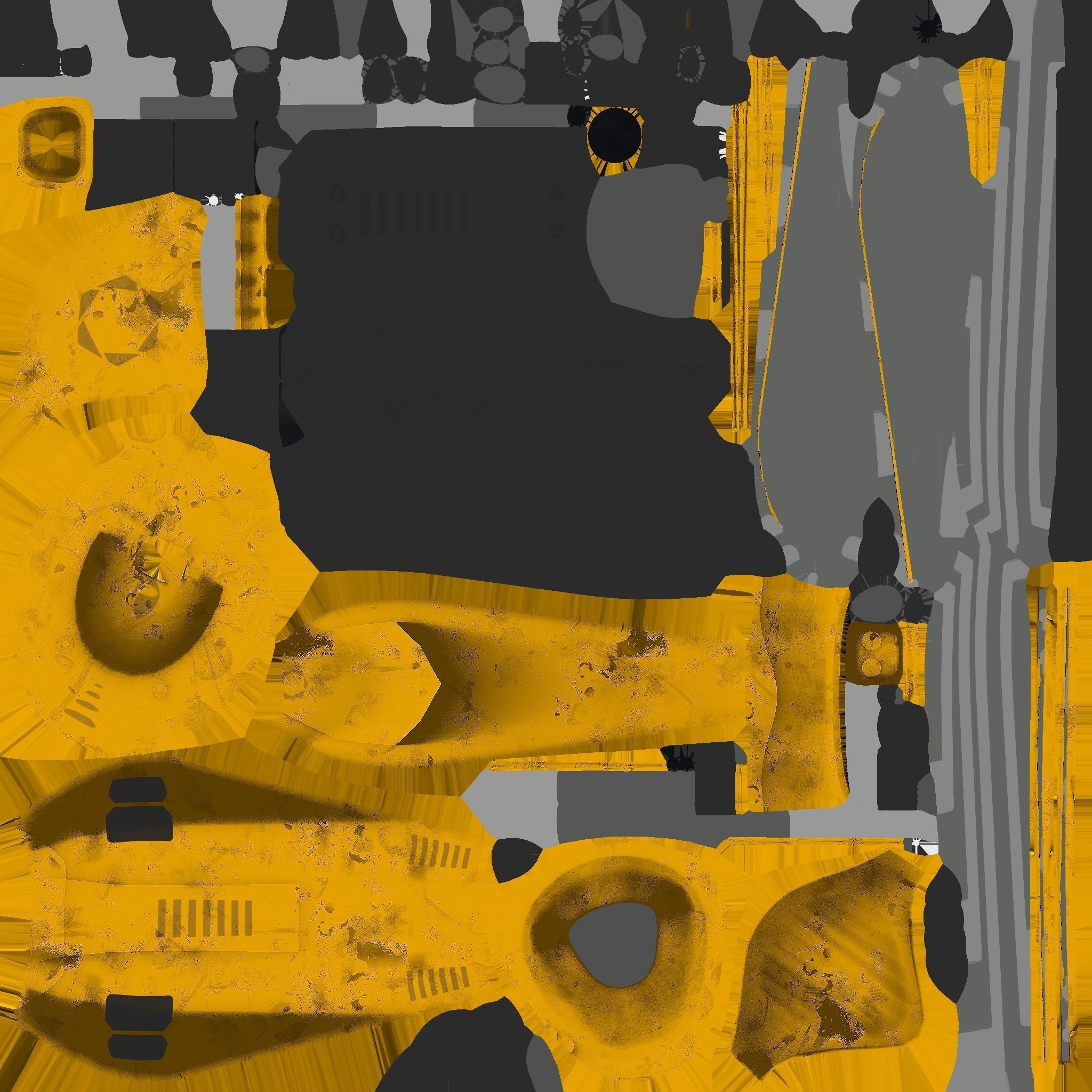 Insect Robot F06 Yellow - SciFi Character Design Low-poly 3D model_20