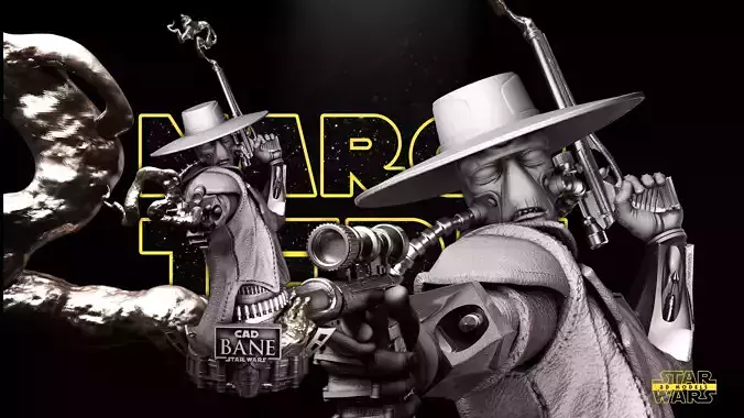 Cad Bane Bust - Tested and Ready for 3D printing Free 3D print model