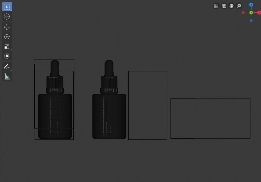 3d Dropper bottle of cosmetics and box free 3D model | CGTrader