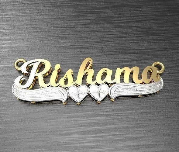 Rishama name plate 3D print model