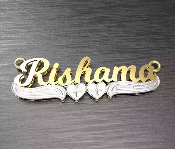 Rishama name plate 3D print model