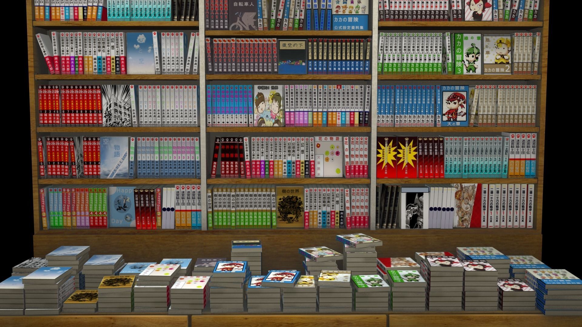 Japan Bookstore 3D Model - Unity Ready 3D model_4