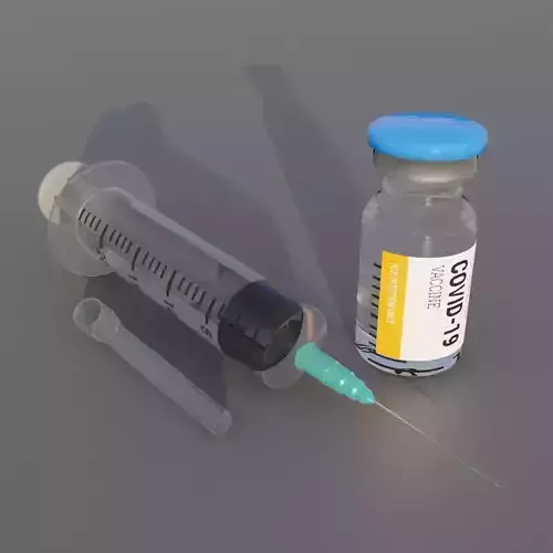 syringe 3d Model with Drug