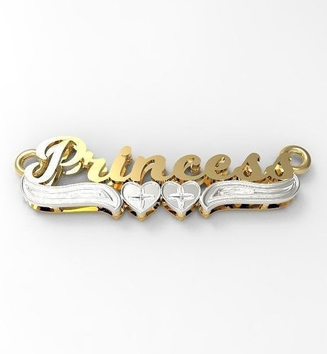 Princess name plate 3D print model