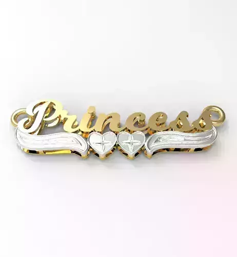 Princess name plate 3D print model