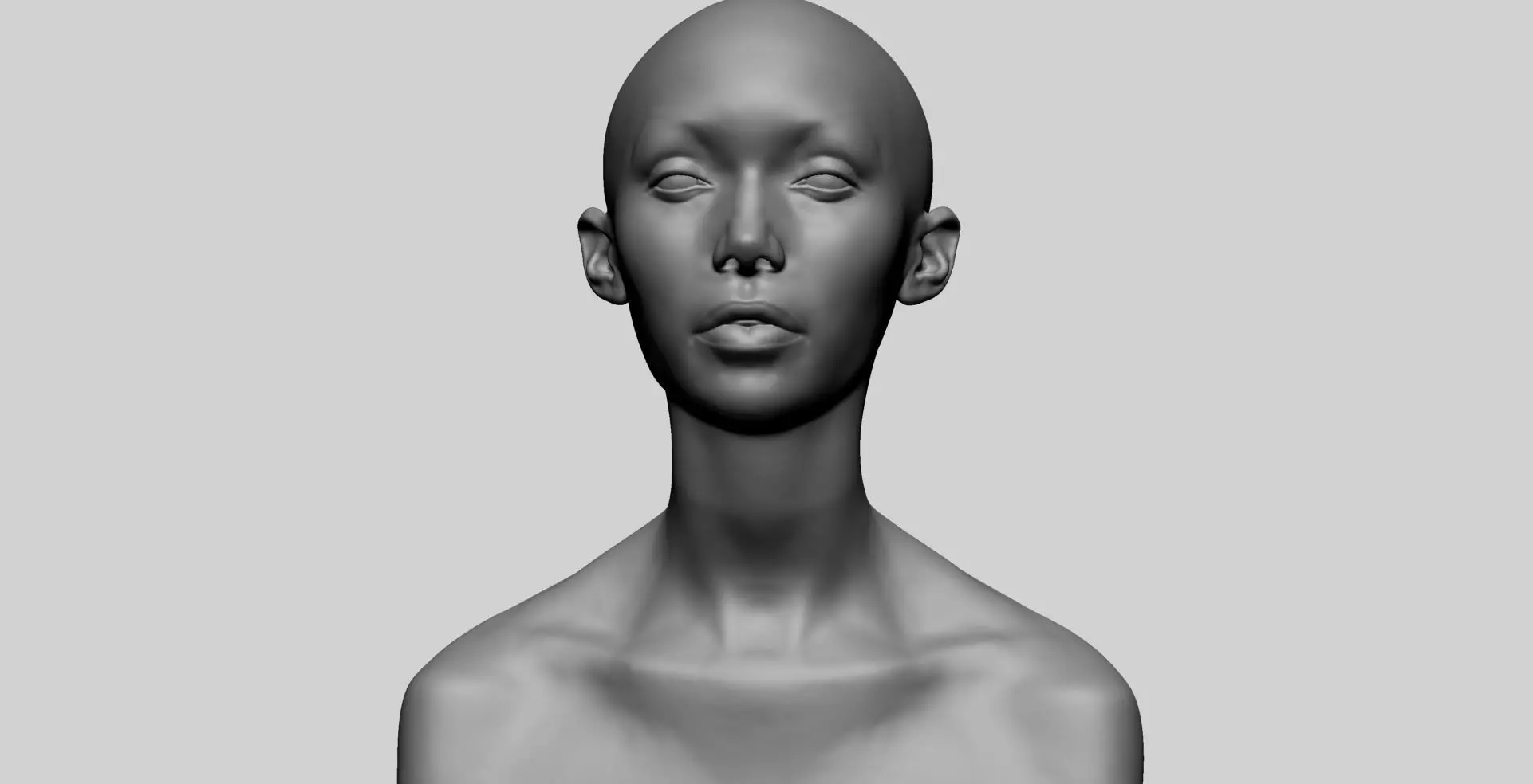 Female Head B 3D model_0