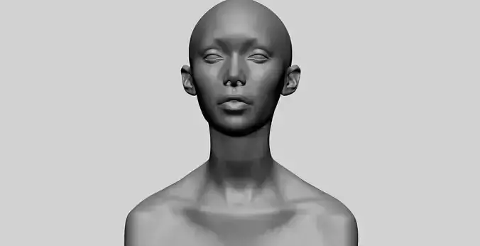 Female Head B 3D model