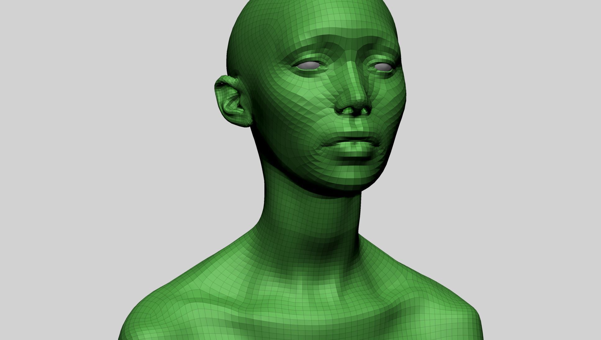 Female Head B 3D model_11