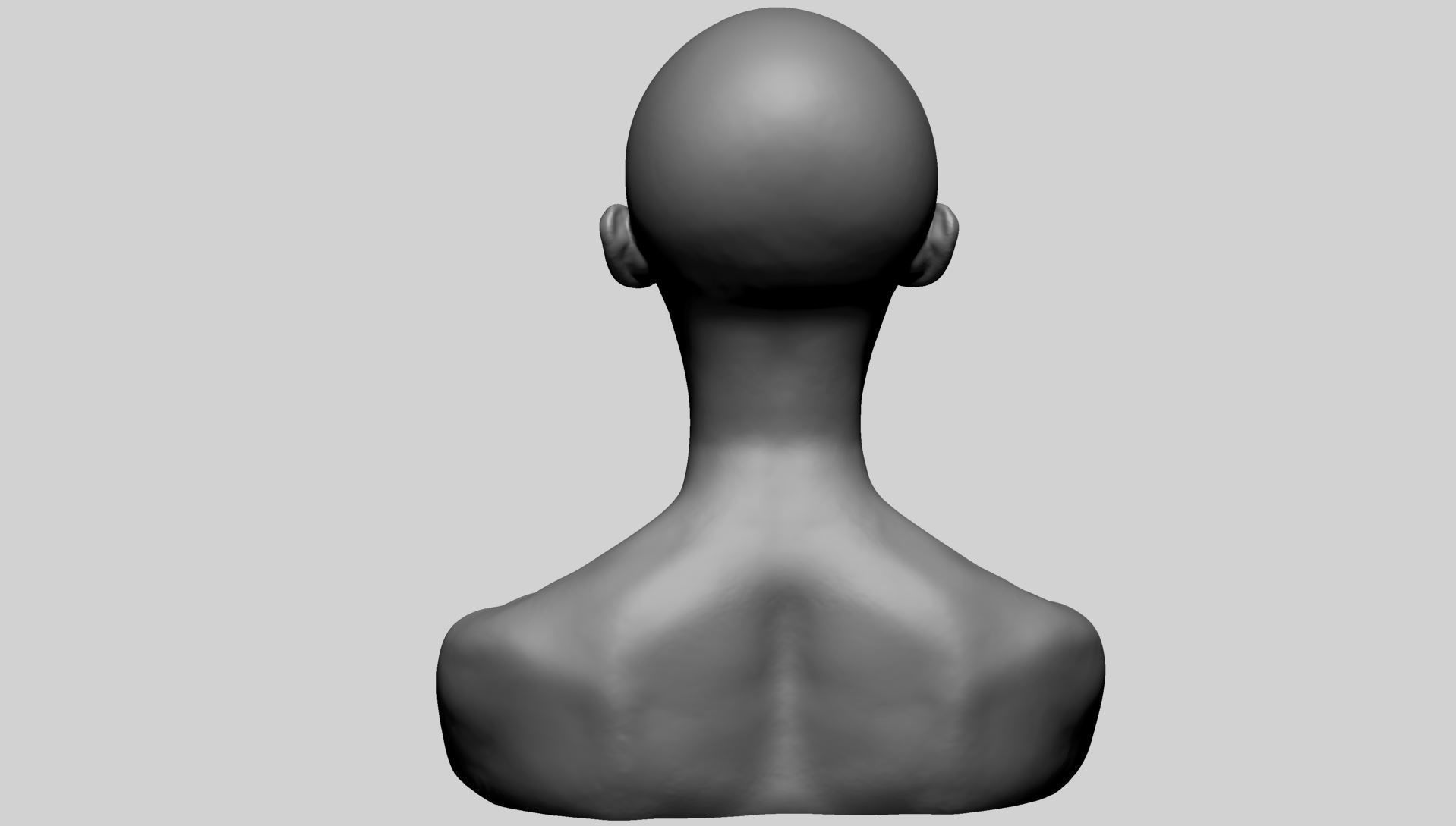 Female Head B 3D model_4