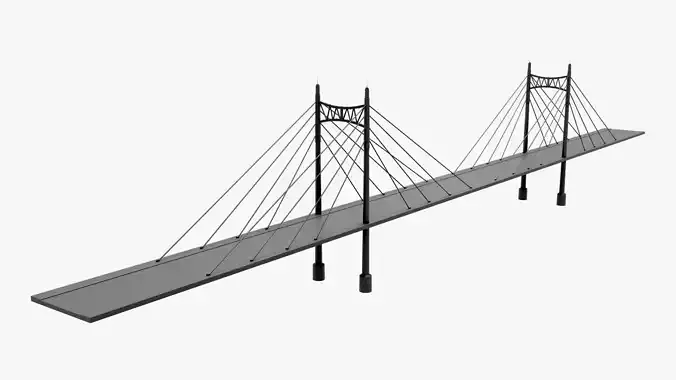 Bridge suspension 3D model