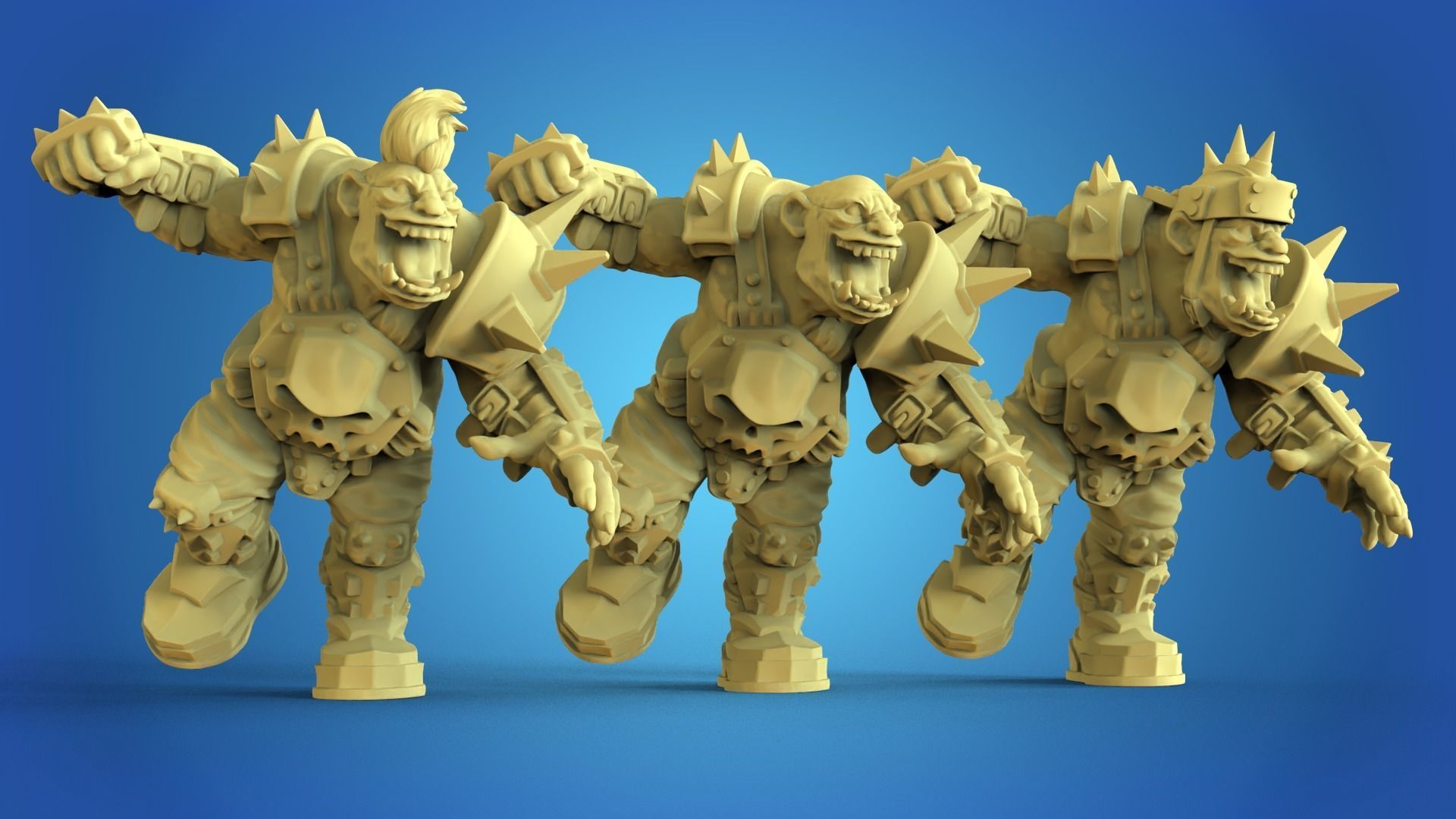 Star player halfling and ogre BB 3D print model_1