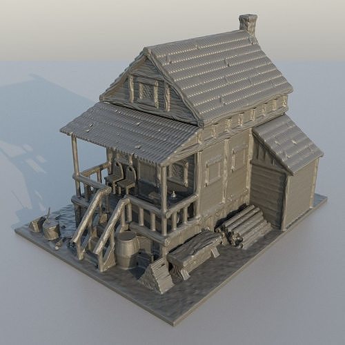 Forester House Tabletop Terrain 25 mm 3D print model