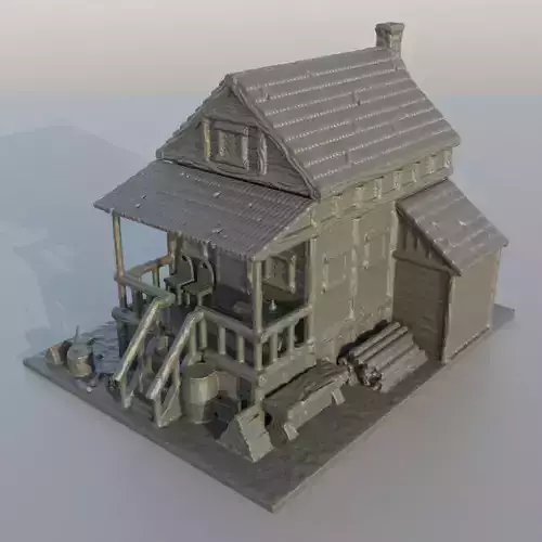 Forester House Tabletop Terrain 25 mm 3D print model