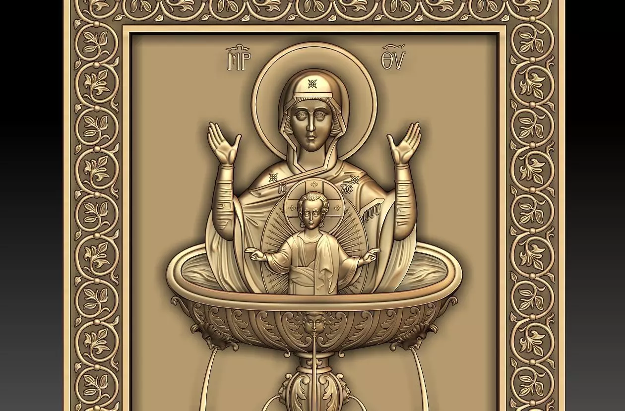 The Mother of God of the Life-giving Spring 3D model_0