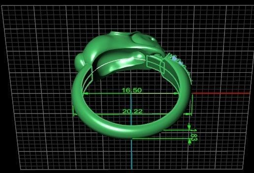 ring hare carrot-eared rabbit 3D print model_28