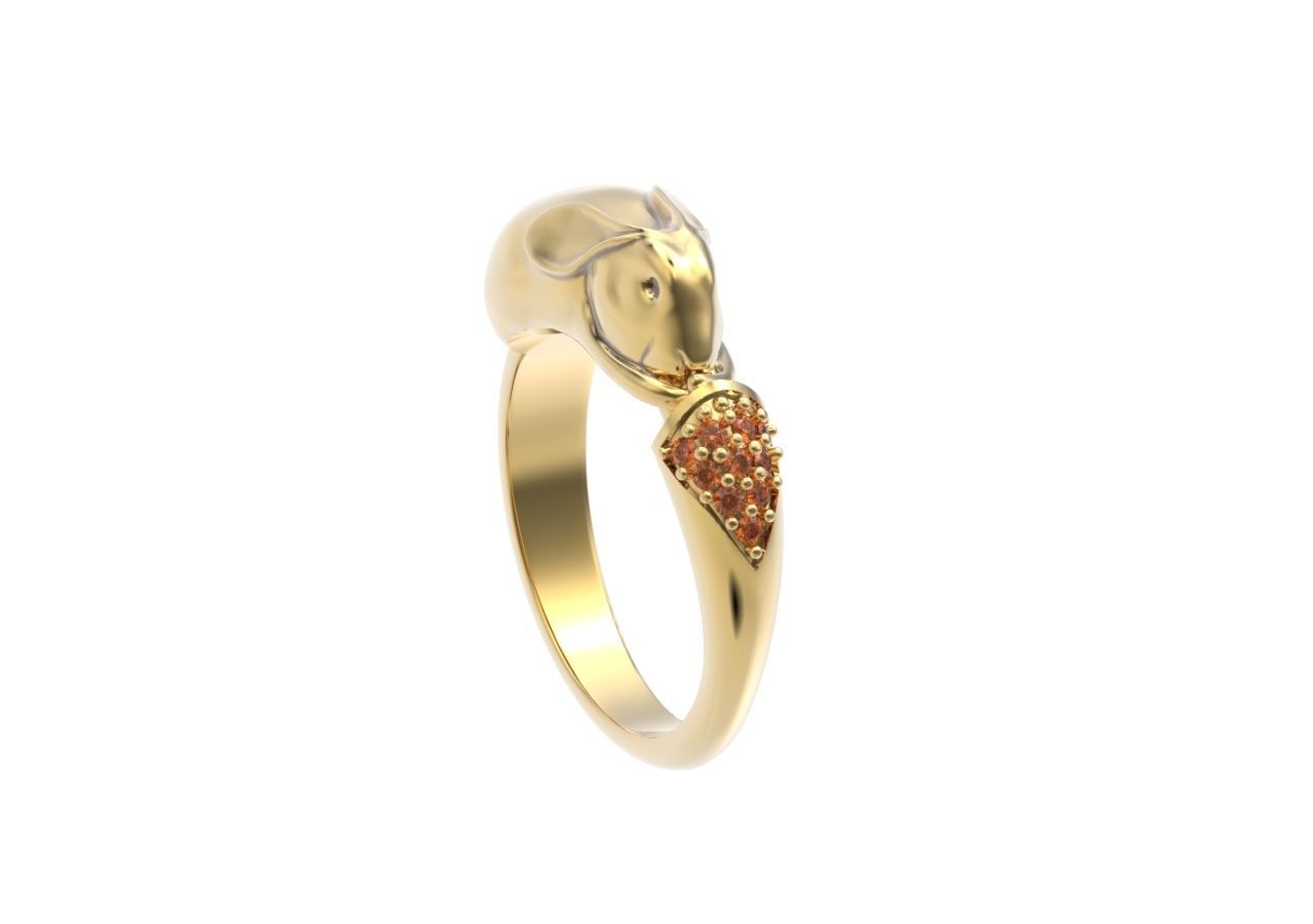 ring hare carrot-eared rabbit 3D print model_13