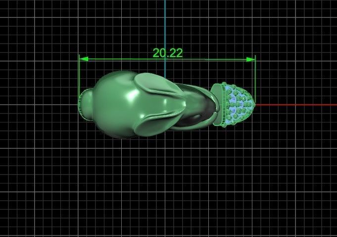 ring hare carrot-eared rabbit 3D print model_26