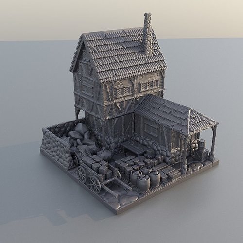 Mason House Tabletop Terrain 25 mm 3D print model