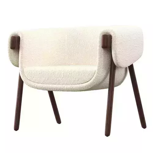 Monica chair with wooden legs and fabric