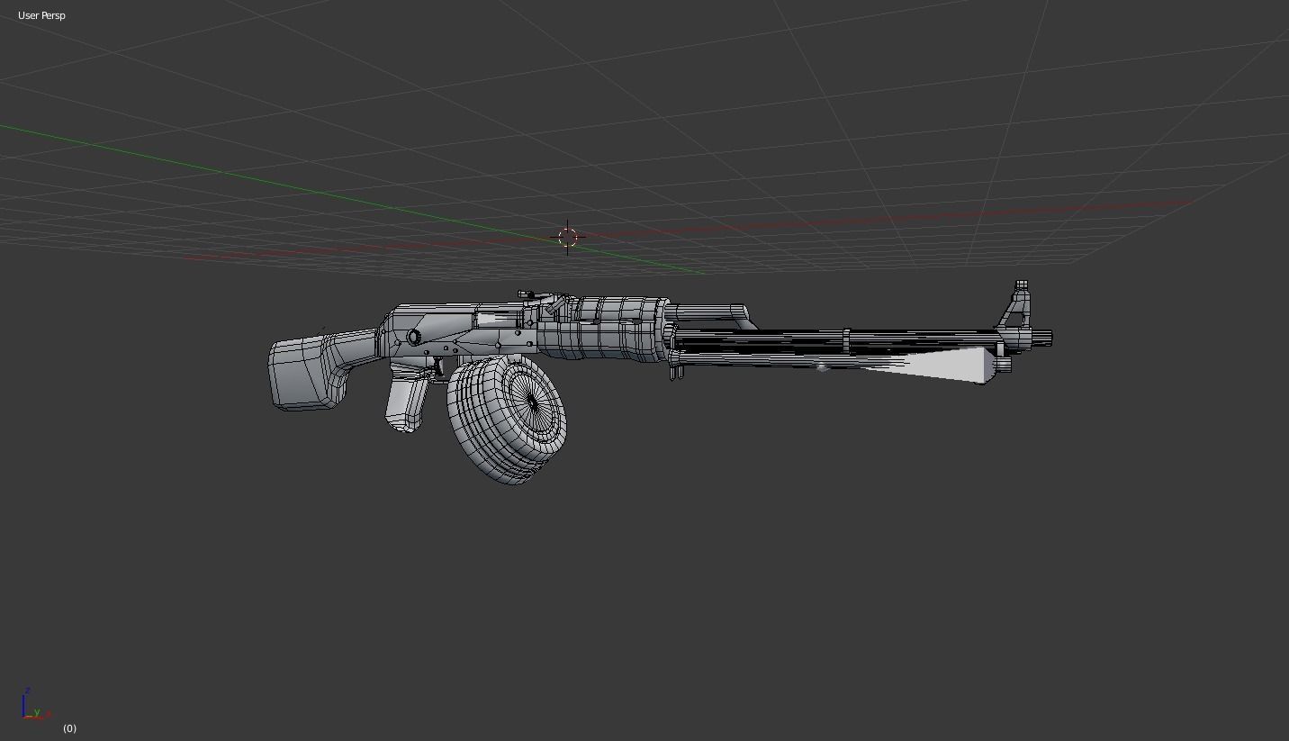 RPK-RPD ak - rifle Low-poly 3D model_4