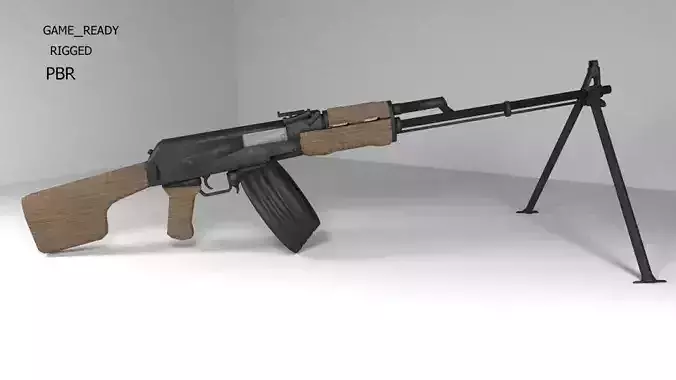 RPK-RPD ak - rifle Low-poly 3D model